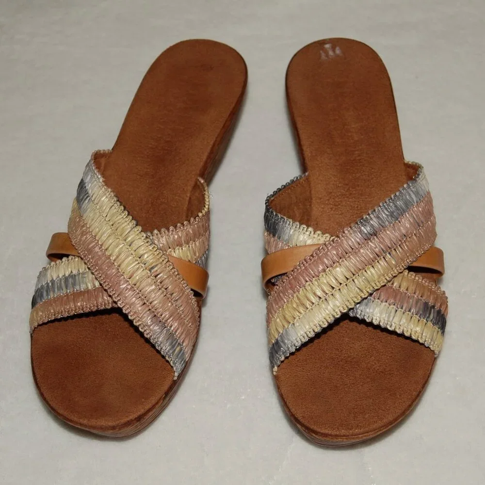 Italian Shoemakers, Wildflower Platform Wedge Slide Sandals Women EU 40 (US 9) - Picture 2 of 13